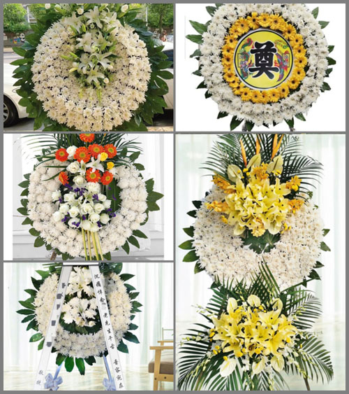 山东潍坊安丘市兴安街道白芬子村花圈速递